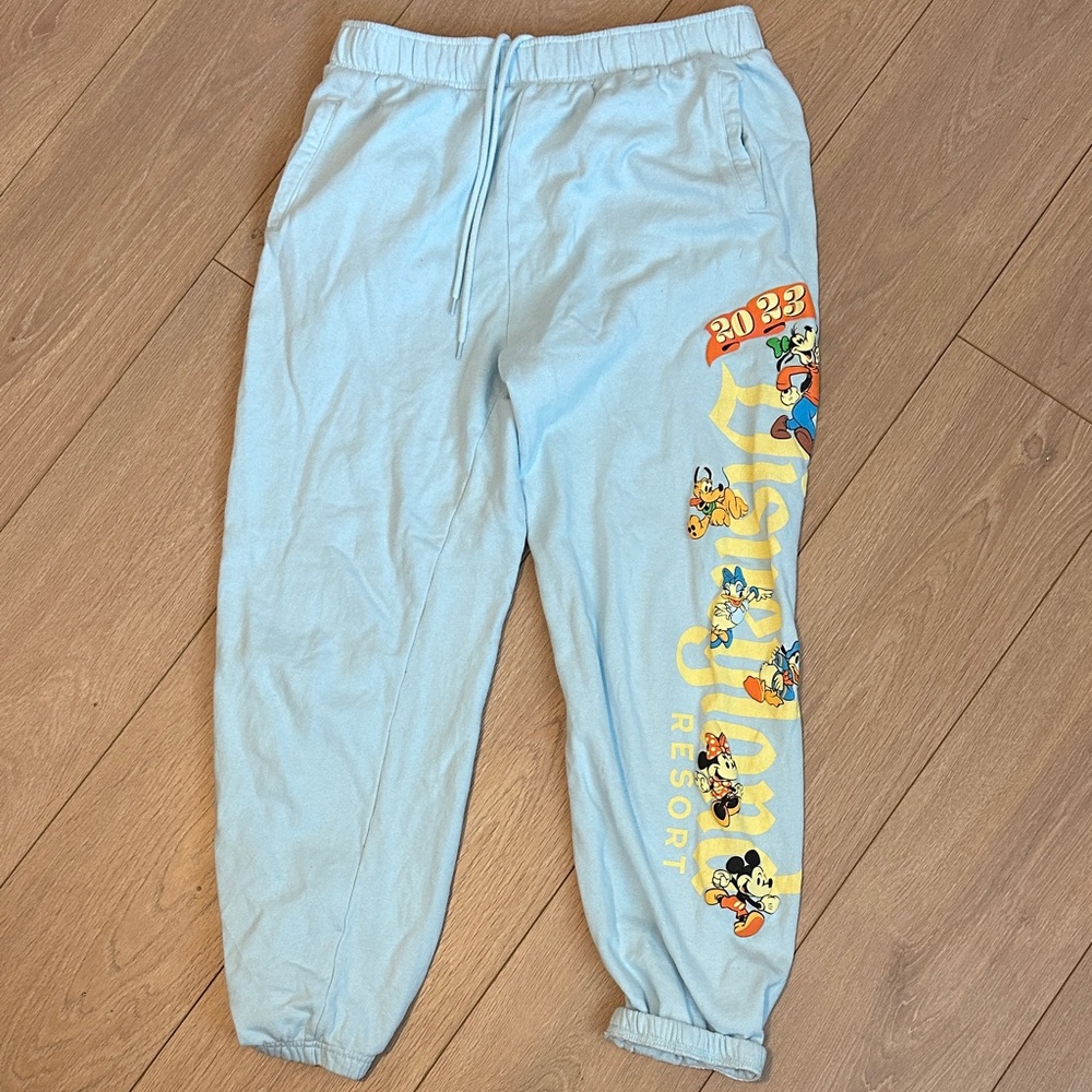 Disneyland Adult Light Blue Character Sweatpants